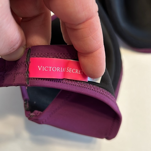 VICTORIA'S SECRET 36C Plum Purple Jewel Tone Bikini Top Swim Stapless Ruched - Picture 6 of 7